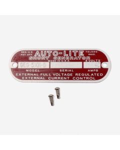 Autolite Generator Data Plate For Willys MB (Pre Stamped)