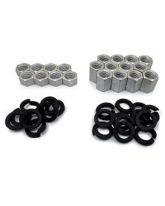 NUT / WASHER  -  12 tall, 8 short ,  clip set with TRS - GPW/MB