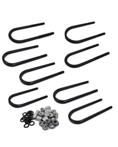 Late Axle Suspension U fixing SET & Fixings for Willys MB (10 & 11 Leaf Springs)