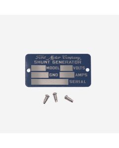 Generator Motor Data Plate for Ford GPW 